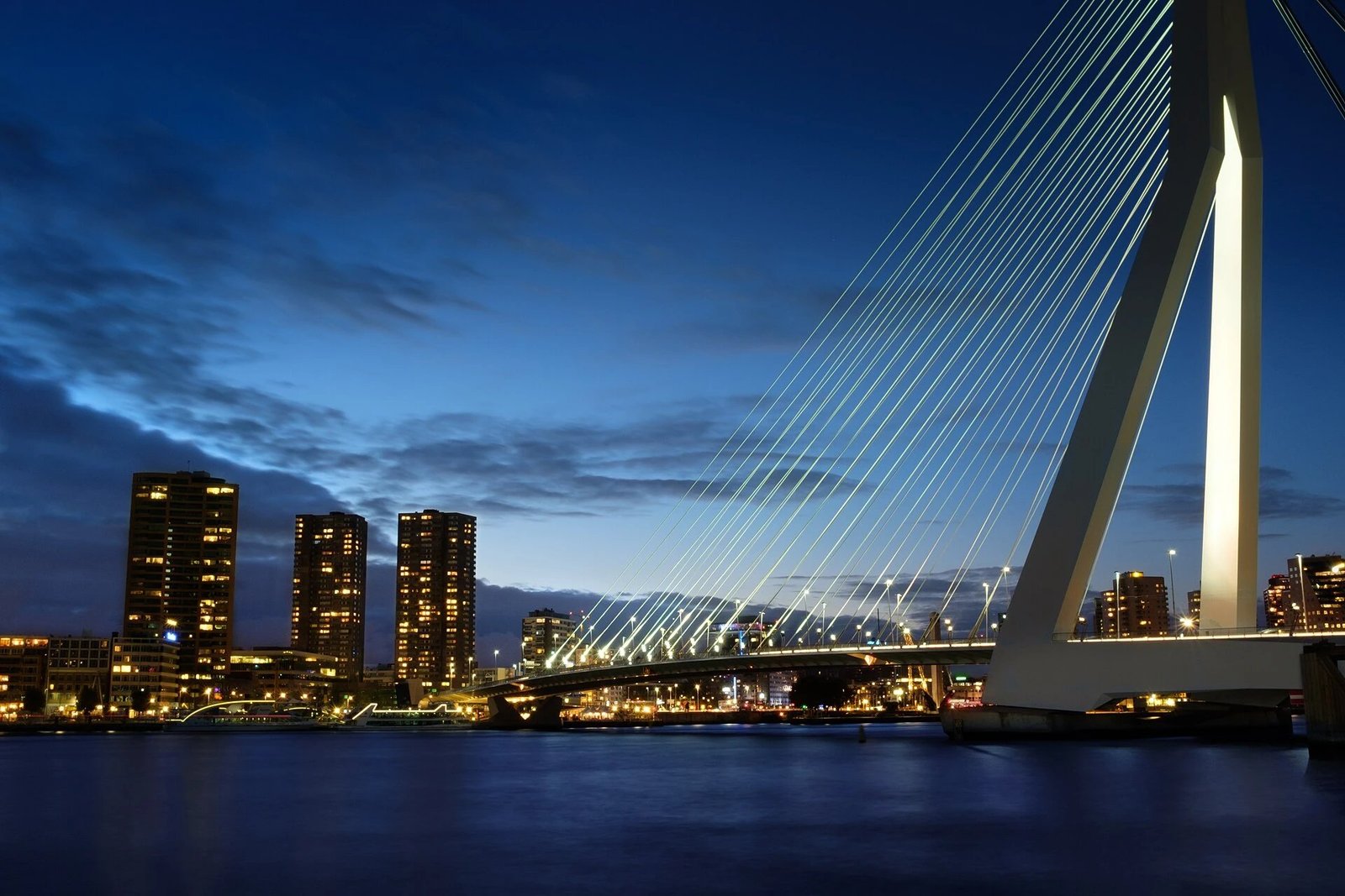 Skyline en haven van Rotterdam